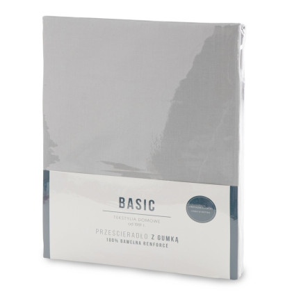 Prestieradlo 180x200 cm BASIC sivé s gumičkou Prestieradlo 180x200 cm BASIC sivé s gumičkou